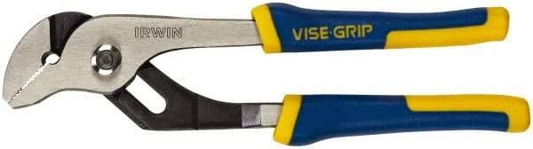 Irwin - 8" OAL, 1-1/4" Jaw Length, Groove Joint Pliers - Serrated Jaw, Straight Head, ProTouch Handles - Americas Industrial Supply