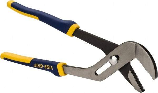 Irwin - 12" OAL, 2-1/4" Jaw Length, Groove Joint Pliers - Serrated Jaw, Straight Head, ProTouch Handles - Americas Industrial Supply