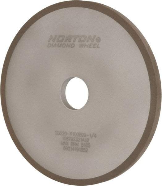Norton - 7" Diam x 1-1/4" Hole x 3/8" Thick, 220 Grit Surface Grinding Wheel - Diamond, Type 1A1, Very Fine Grade, Resinoid Bond - Americas Industrial Supply
