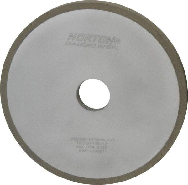 Norton - 7" Diam x 1-1/4" Hole x 1/2" Thick, 100 Grit Surface Grinding Wheel - Diamond, Type 1A1, Fine Grade, Resinoid Bond - Americas Industrial Supply