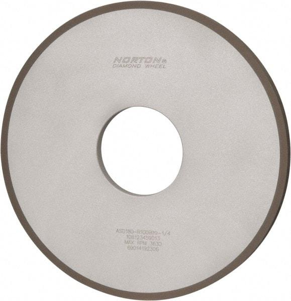 Norton - 10" Diam x 3" Hole x 1/2" Thick, 180 Grit Surface Grinding Wheel - Diamond, Type 1A1, Very Fine Grade, Resinoid Bond - Americas Industrial Supply