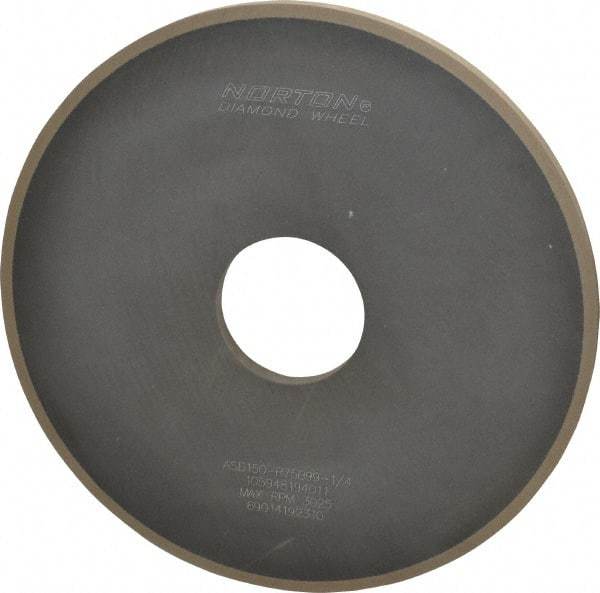 Norton - 12" Diam x 3" Hole x 1/2" Thick, 150 Grit Surface Grinding Wheel - Diamond, Type 1A1, Very Fine Grade, Resinoid Bond - Americas Industrial Supply