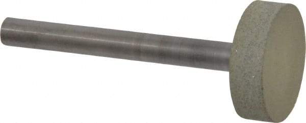 Norton - 1" Head Diam x 1/4" Head Thickness CBN Grinding Pin - 1/4" Shank Diam x 2-1/4" Shank Length, Fine Grade, 100 Grit - Americas Industrial Supply