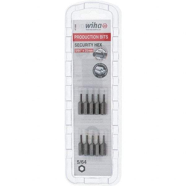 Wiha - 25mm Hex Screwdriver Bit - 1/4" Drive, 1" OAL - Americas Industrial Supply