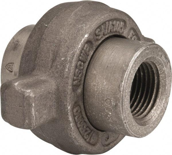 Made in USA - Size 1/2", Class 3,000, Forged Carbon Steel Black Pipe Lug Union - 3,000 psi, Threaded End Connection - Americas Industrial Supply