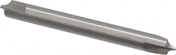 Hertel - 0.094" Radius, 1/4" Mill Diam, 2 Flute Solid Carbide Corner Rounding End Mill - Double End, Uncoated, 2-1/2" OAL, 1/4" Shank Diam - Americas Industrial Supply