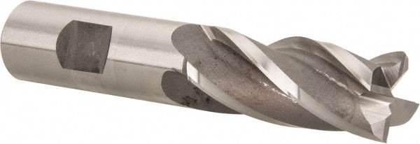 Hertel - 20mm, 1-7/8" LOC, 3/4" Shank Diam, 4-1/8" OAL, 4 Flute, Cobalt Square End Mill - Single End, Uncoated, Spiral Flute, Centercutting, Right Hand Cut, Right Hand Flute - Americas Industrial Supply