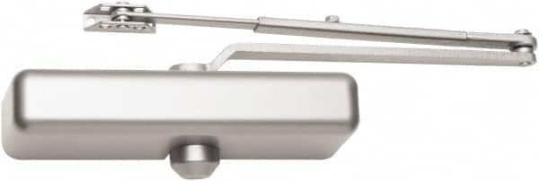 Falcon - 48" Door Width, Light-Medium-Duty ADA Compliant Manual Damper - Aluminum Finish - Americas Industrial Supply