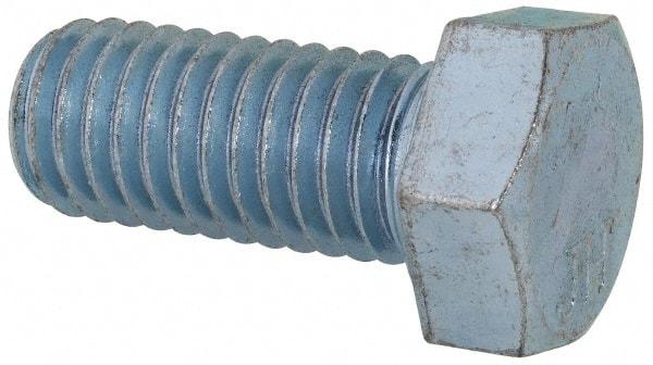 Value Collection - 1/2-13 UNC, 1-1/8" Length Under Head Hex Head Cap Screw - Fully Threaded, Grade 2 Steel, Zinc-Plated Finish, 3/4" Hex - Americas Industrial Supply