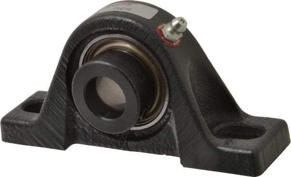 Browning - 3/4" ID, 5" OAL x 2-15/32" OAH Pillow Block - 1,444 Lb Static Cap, 2,611 Lb Dyn Cap, 3-25/32" Btw Mnt Hole Ctrs, 1-1/4" Base-to-Ctr Ht, Cast Iron - Americas Industrial Supply