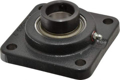 Browning - 1-1/4" ID, 4-1/4" OAL x 4-1/4" OAH 4-Bolt Flange - 2,567 Lb Static Cap, 4,381 Lb Dyn Cap, 3-1/4" Btw Mnt Hole Ctrs, Cast Iron - Americas Industrial Supply