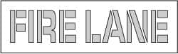 NMC - Fire Lane Stencil - 8 Inch High x 61 Inch Wide Character x 0.06 Inch Thick, Polyethylene, English - Americas Industrial Supply