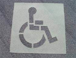 NMC - Handicapped Symbol Stencil - 38 Inch High x 34 Inch Wide Character x 0.06 Inch Thick, Polyethylene - Americas Industrial Supply