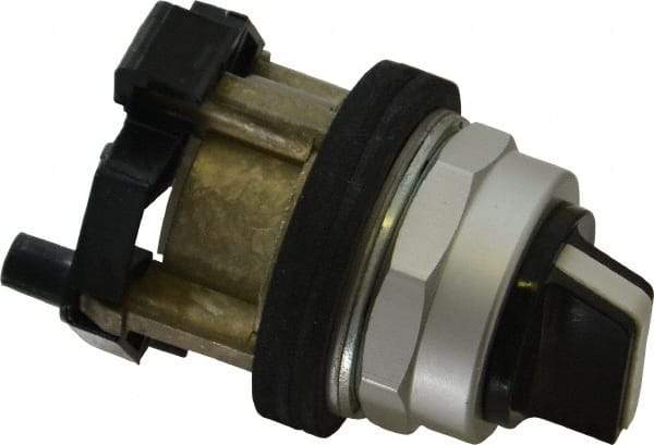 Eaton Cutler-Hammer - 30-1/2mm Mount Hole, 2 Position, Knob Operated, Selector Switch Only - Black, Maintained (MA) - Maintained (MA), Nonilluminated, Oil and Watertight - Americas Industrial Supply