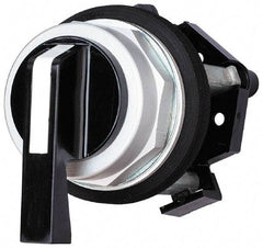 Eaton Cutler-Hammer - 30-1/2mm Mount Hole, 3 Position, Lever Operated, Selector Switch Only - Black, Momentary (MO) - Maintained (MA) - Maintained (MA), Nonilluminated, Oil and Watertight - Americas Industrial Supply
