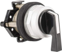 Eaton Cutler-Hammer - 30-1/2mm Mount Hole, 3 Position, Lever Operated, Selector Switch Only - Black, Maintained (MA) - Maintained (MA) - Momentary (MO), Nonilluminated, Oil and Watertight - Americas Industrial Supply