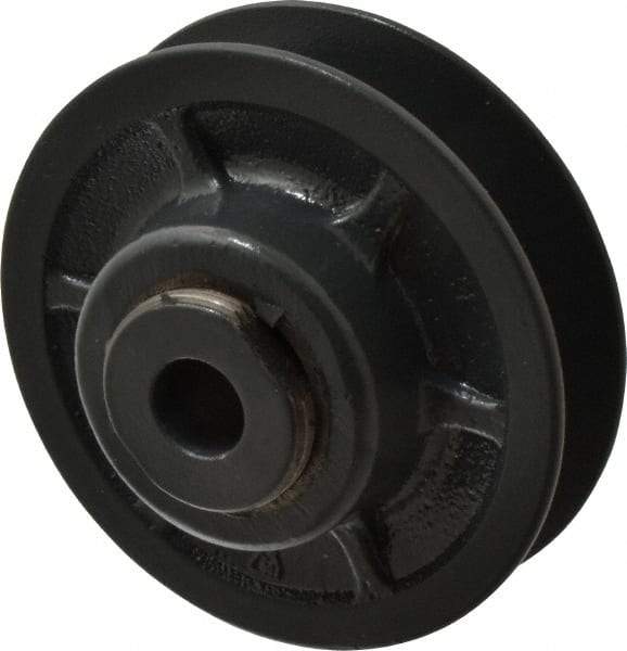 Browning - 1/2" Inside Diam x 3.15" Outside Diam, 1 Groove, Variable Pitched Sheave - Belt Sections 3L, 4L, A, 5L & B, 1-7/8" Sheave Thickness, 21/32 to 1" Face Width - Americas Industrial Supply