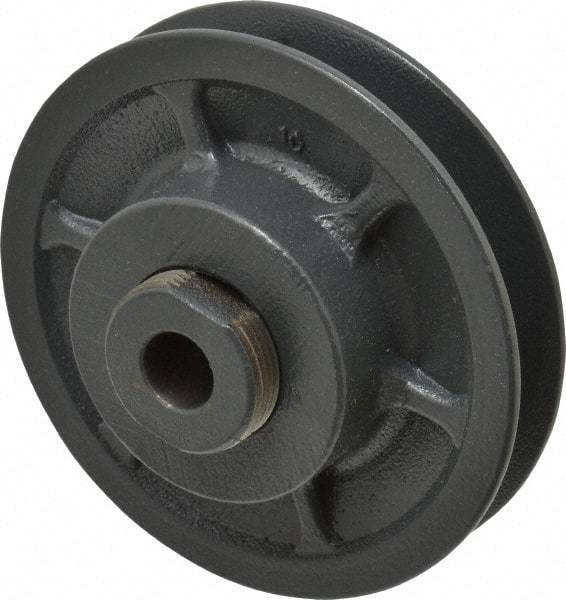Browning - 1/2" Inside Diam x 3-3/4" Outside Diam, 1 Groove, Variable Pitched Sheave - Belt Sections 3L, 4L, A, 5L & B, 1-7/8" Sheave Thickness, 21/32 to 1-1/32" Face Width - Americas Industrial Supply