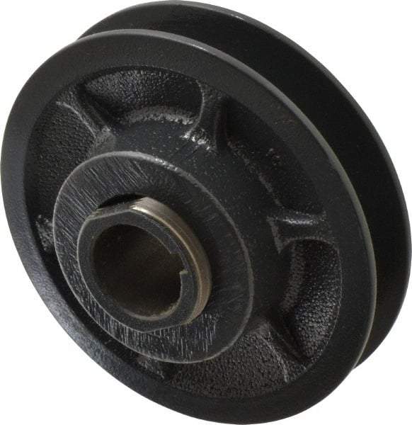 Browning - 7/8" Inside Diam x 3-3/4" Outside Diam, 1 Groove, Variable Pitched Sheave - Belt Sections 3L, 4L, A, 5L & B, 1-7/8" Sheave Thickness, 21/32 to 1-1/32" Face Width - Americas Industrial Supply