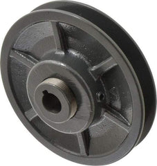 Browning - 5/8" Inside Diam x 4-3/4" Outside Diam, 1 Groove, Variable Pitched Sheave - Belt Sections 3L, 4L, A, 5L & B, 1-15/16" Sheave Thickness, 11/16 to 1-1/16" Face Width - Americas Industrial Supply