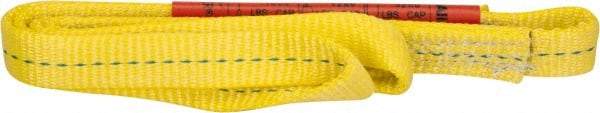 Lift-All - 3' Long x 1" Wide, 1,600 Lb Vertical Capacity, 1 Ply, Polyester Web Sling - 1,250 Lb Choker Capacity, Yellow, with Web Sling for Lifting - Americas Industrial Supply