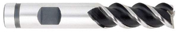 OSG - 3/4", 1-5/8" LOC, 3/4" Shank Diam, 3-7/8" OAL, 3 Flute, Powdered Metal Square End Mill - Single End, Uncoated, Spiral Flute, 50° Helix, Centercutting, Right Hand Cut, Right Hand Flute, Series 660 - Americas Industrial Supply