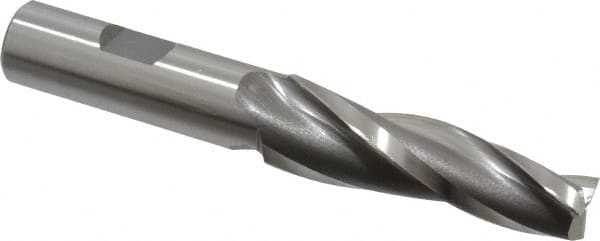OSG - 3° Taper Angle per Side, 1/2" Small End Diam, 2-1/4" LOC, Cobalt 3 Flute Tapered Square End Mill - 4-3/8" OAL, 5/8" Shank Diam, Spiral Flute, 25° Helix - Americas Industrial Supply