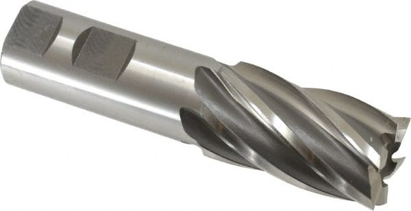 OSG - 1-1/8", 2" LOC, 1" Shank Diam, 4-1/2" OAL, 6 Flute, Cobalt Square End Mill - Americas Industrial Supply