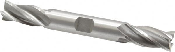 OSG - 1/2", 1" LOC, 1/2" Shank Diam, 4-1/8" OAL, 4 Flute, Cobalt Square End Mill - Double End, Uncoated, Spiral Flute, 30° Helix, Right Hand Cut, Right Hand Flute, Series 542 - Americas Industrial Supply