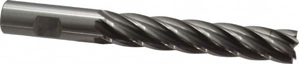 OSG - 3/4", 4" LOC, 3/4" Shank Diam, 6-1/4" OAL, 6 Flute, Cobalt Square End Mill - Single End, Uncoated, Spiral Flute, 30° Helix, Centercutting, Right Hand Cut, Right Hand Flute, Series 558 - Americas Industrial Supply