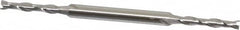 OSG - 1/8", 3/4" LOC, 3/16" Shank Diam, 3-1/8" OAL, 2 Flute, Cobalt Square End Mill - Double End, Uncoated, Spiral Flute, 30° Helix, Centercutting, Right Hand Cut, Right Hand Flute, Series 564 - Americas Industrial Supply