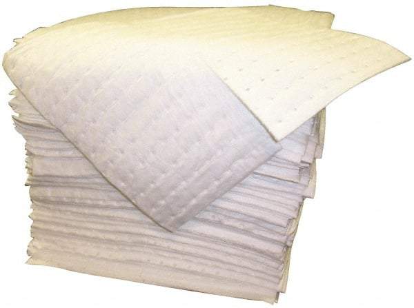PRO-SAFE - 30 Gal Capacity per Package, Oil Only Pad - 17" Long x 15" Wide, White, Polypropylene - Americas Industrial Supply