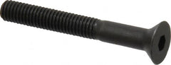 Holo-Krome - #10-32 UNF Hex Socket Drive, 82° Flat Screw - Alloy Steel, Black Oxide Finish, Partially Threaded, 1-1/2" OAL - Americas Industrial Supply