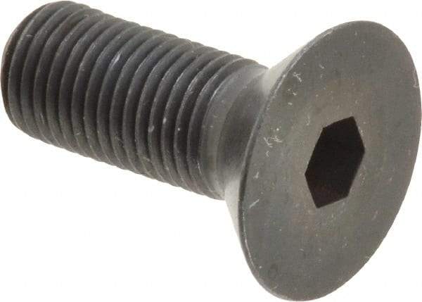 Holo-Krome - 3/8-24 UNF Hex Socket Drive, 82° Flat Screw - Alloy Steel, Black Oxide Finish, Fully Threaded, 1" OAL - Americas Industrial Supply