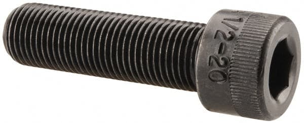 Holo-Krome - 1/2-20 UNF Hex Socket Drive, Socket Cap Screw - Alloy Steel, Black Oxide Finish, Fully Threaded, 1-3/4" Length Under Head - Americas Industrial Supply
