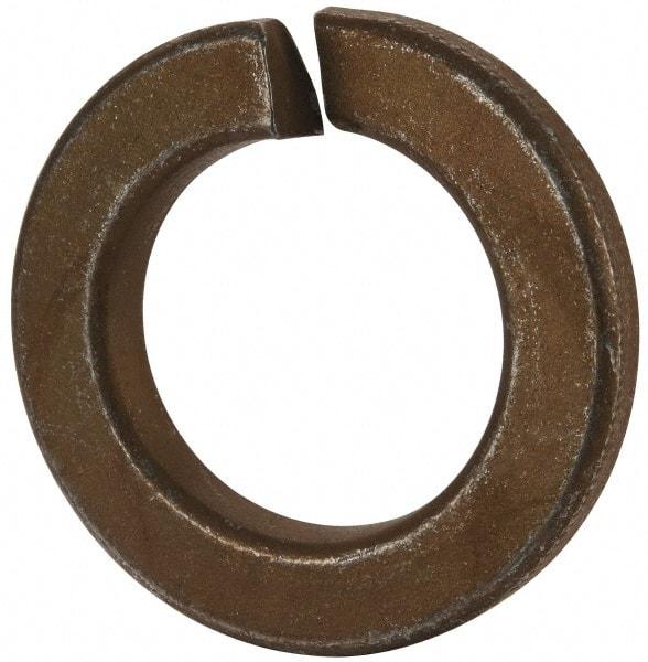 Value Collection - 7/8", 0.878" ID, 0.219" Thick Split Lock Washer - Grade 2 Spring Steel, Zinc Yellow Dichromate Finish, 0.878" Min ID, 0.894" Max ID, 1.459" Max OD - Americas Industrial Supply