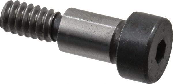 Holo-Krome - 1/4" Shoulder Diam x 3/8" Shoulder Length, #10-24 UNRC, Hex Socket Shoulder Screw - 8 Alloy Steel, Uncoated, 0.357 to 3/8" Head Diam - Americas Industrial Supply