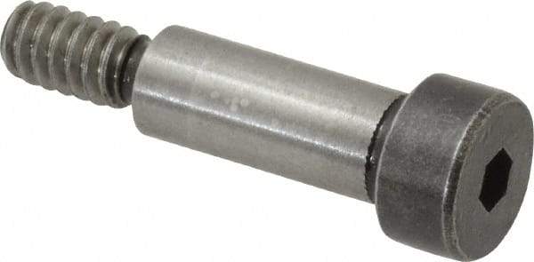 Holo-Krome - 1/4" Shoulder Diam x 5/8" Shoulder Length, #10-24 UNRC, Hex Socket Shoulder Screw - 8 Alloy Steel, Uncoated, 0.357 to 3/8" Head Diam - Americas Industrial Supply