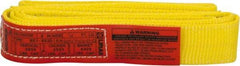 Lift-All - 6' Long x 2" Wide, 3,200 Lb Vertical Capacity, 1 Ply, Polyester Web Sling - 2,500 Lb Choker Capacity, Yellow - Americas Industrial Supply