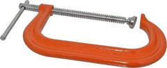 Gibraltar - Regular-Duty 8" Max Opening, 3-1/4" Throat Depth, Forged Steel Standard C-Clamp - 6,900 Lb Capacity, 0" Min Opening, Deep Throat - Americas Industrial Supply