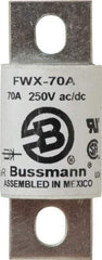 Cooper Bussmann - 250 VAC/VDC, 70 Amp, Fast-Acting Semiconductor/High Speed Fuse - Stud Mount Mount, 3.13" OAL, 200 (RMS), 50 at DC kA Rating, 1.22" Diam - Americas Industrial Supply