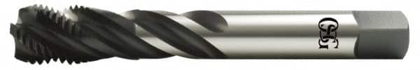 OSG - 3/4-10 UNC 4 Flute 2B Modified Bottoming Spiral Flute Tap - Vanadium High Speed Steel, Oxide Finish, 125mm OAL, Right Hand Flute, Right Hand Thread, Series 13015 - Americas Industrial Supply