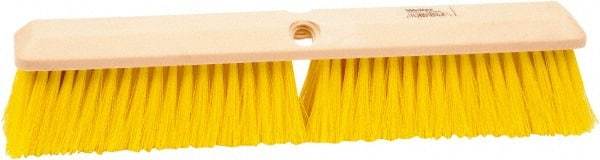 Weiler - 18" General Purpose Polypropylene Push Broom - 3" Bristle Length, Foam Block, Threaded Handle Connection, Handle Sold Separately - Americas Industrial Supply
