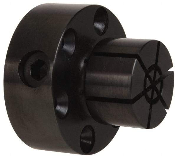 Mitee-Bite - 0.71 to 1.12" Expansion Diam, 4,000 Lb Holding Force, 8-32 Mounting Screw, Steel ID Expansion Clamps - 1.968" Flange Diam, 3/4" Flange Thickness, 1.55" Mount Hole Diam, 6 Mount Holes, 1.625" Overall Height, 49 Ft/Lb Torque - Americas Industrial Supply