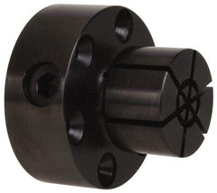 Mitee-Bite - 0.71 to 1.12" Expansion Diam, 4,000 Lb Holding Force, 8-32 Mounting Screw, Steel ID Expansion Clamps - 1.968" Flange Diam, 3/4" Flange Thickness, 1.55" Mount Hole Diam, 6 Mount Holes, 1.625" Overall Height, 49 Ft/Lb Torque - Americas Industrial Supply