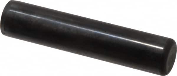 Holo-Krome - 3/4" Diam x 3-1/2" Pin Length Grade 8 Alloy Steel Standard Dowel Pin - Black Luster Finish, C 47-58 & C 60 (Surface) Hardness, 1 Beveled & 1 Rounded End - Americas Industrial Supply