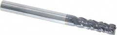 ProMax - 3/16" Diam, 5/8" LOC, 4 Flute Solid Carbide Roughing & Finishing Corner Radius End Mill - AlTiN Finish, 2" OAL, 3/16" Shank Diam, Straight Shank, 40° Helix, Centercutting, Regular Length - Americas Industrial Supply