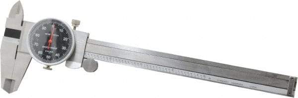 Value Collection - 0" to 6" Range, 0.001" Graduation, 0.1" per Revolution, Dial Caliper - Black Face - Americas Industrial Supply