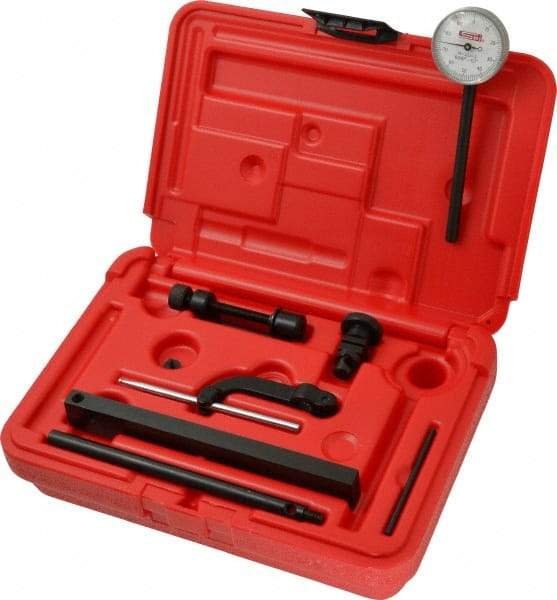 SPI - 0.001" Graduation, 0-100 Dial Reading, Indicator & Base Kit - 0.001 Inch Graduation, Includes Certificate of Calibration Traceable to NIST - Americas Industrial Supply