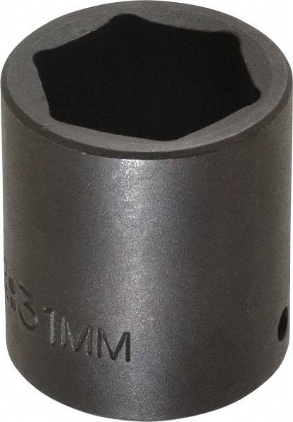Proto - 1/2" Drive 31mm Standard Impact Socket - 6 Points, 2" OAL - Americas Industrial Supply